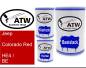 Preview: Jeep, Colorado Red, HE4 / BE: 500ml Lackdose + 500ml Klarlack + 250ml Härter - Set, von ATW Autoteile West.
